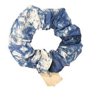 NINE九丨植物扎染发圈蓝染手工头花发绳大肠气质文艺大理白族扎染