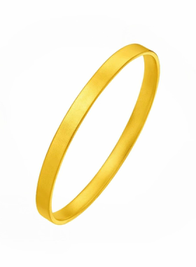 金包银手镯平底四方手环女不掉色