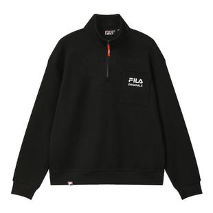 FILA 斐乐官方男子套头卫衣2025冬新款时尚休闲纯棉宽松针织上衣