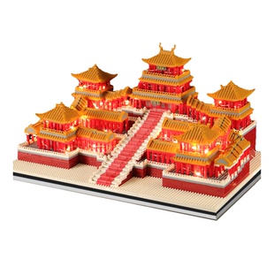 2025新款积木阿房宫榫卯建筑模型拼图成人版高难度巨大型拼装玩具