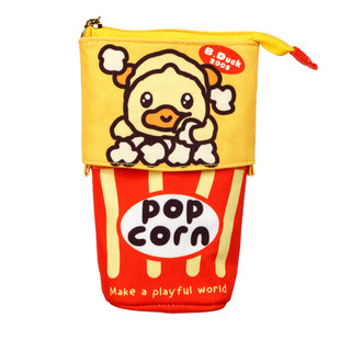 【小黄鸭联名款】齐心笔袋笔筒二合一伸缩笔袋高颜值2026新款大容量学霸多功能便携笔袋可爱创意开学文具收纳