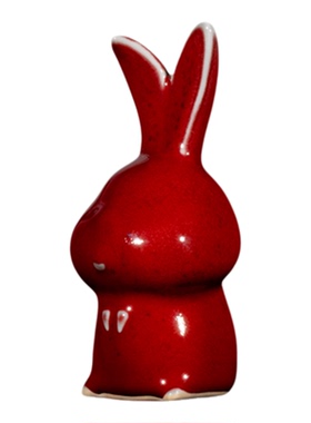 钧瓷陶瓷兔子摆件招财文创礼物