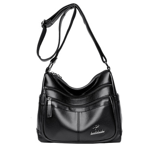 品牌真皮女包斜挎包大容量2025新款婆婆包妈妈包单肩包大包软牛皮