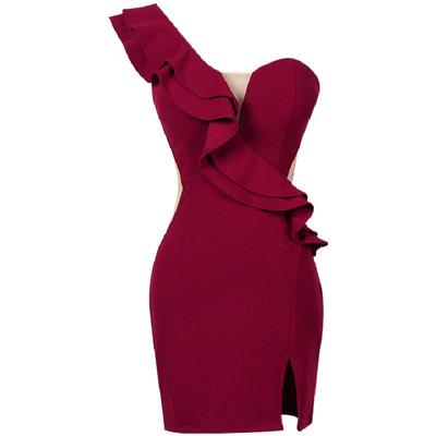 高级感名媛单肩小礼服