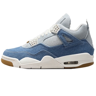 nike耐克女子AIR JORDAN AJ4复刻运动混搭牛仔布休闲鞋IB6716-100