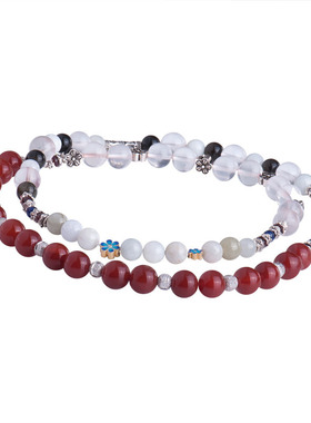 s925青金石石榴石玛瑙水晶手链