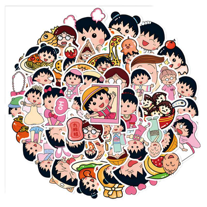 陶创创桃小丸子动漫人物装饰贴纸