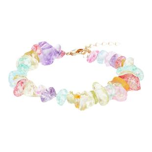 zeroline多巴胺手链女生碎晶石宝石彩色手串轻奢小众精致生日礼物