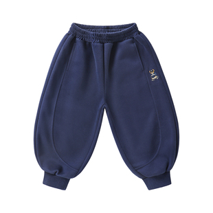 右欧儿童春秋休闲弯刀卫裤男童校园运动长裤小童宝宝透气针织裤子