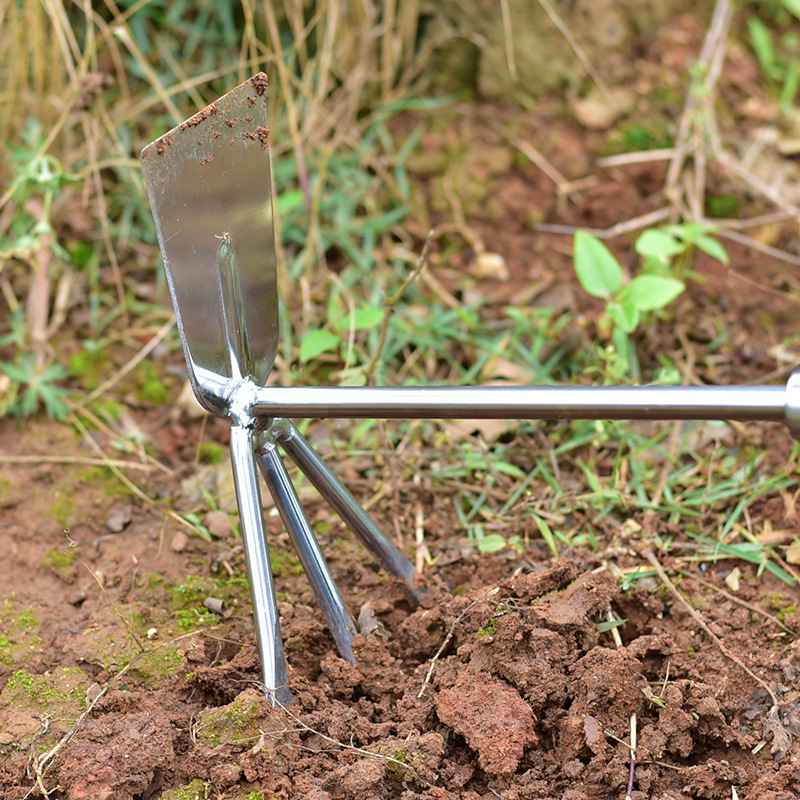 16立锦椿木小花锄园艺木柄不锈钢耙子小L-K2锄头锄头锄两用园林