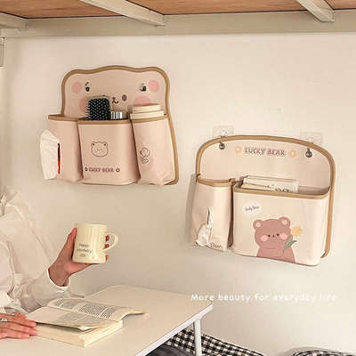 宿舍收纳挂袋壁挂墙床边更衣柜收纳神器挂兜上铺门后床头衣柜置物