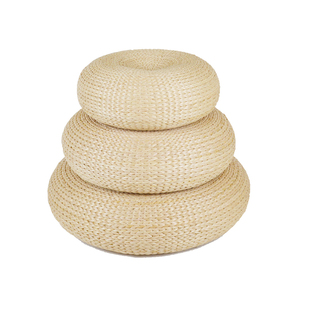 日式草编蒲团坐垫加厚家用茶道藤编榻榻米打坐禅修垫地板草垫子