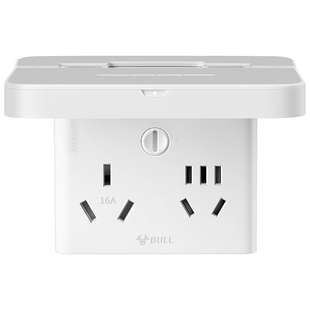 公牛大功率插座上方置物架16A转10A多功能空调10A转16A转换排插头