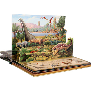 3D立体发声书恐龙世界3-4-5-6岁儿童恐龙立体书有声翻翻书海洋王国有声读物科普百科幼儿早教阅读机关绘本揭秘恐龙奇趣科普