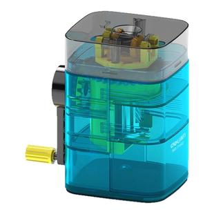 得力削笔机自动进笔卷笔刀儿童学生用洞洞笔手动刨笔刀手摇削笔器