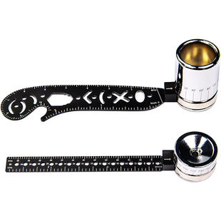 多功能旋转尺子圆规绘图尺几何图形曲线板折叠尺子创意画图小尺子镂空画图尺子套装半圆尺作图工具