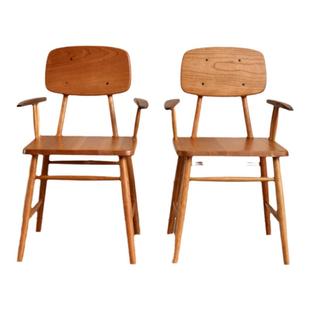 实木餐椅考拉椅休闲靠背原木椅简约樱桃木设计师家用成人酒店椅子