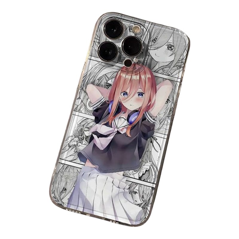 耳机中野三玖iPhone14动漫红米NOTE15苹果12创意VIVOIQOO10透明13ProMax软小众17适用16PLUS手机壳华为PURA80
