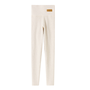 2025新款亲肤菱格绒打底裤女外穿高腰竖纹显瘦加厚保暖棉线毛裤子