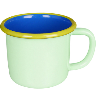 土耳其Bornn撞色进口搪瓷杯子马克杯家用水杯咖啡杯牛奶杯早餐杯