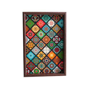 民族风托盘收纳盘家用客厅茶几水果盘木质托盘茶盘高颜值装饰摆件