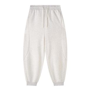 越也童装男童长裤冬季新品抓绒保暖束脚裤宽松运动卫裤洋气百搭潮