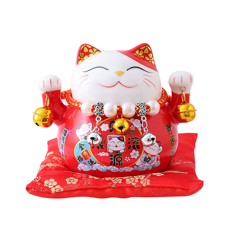 招财猫小摆件存钱罐陶瓷创意礼品家居装饰客厅办公日本可爱发财猫