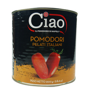 Ciao Peeled Tomatoes乔尔整粒去皮/碎番茄罐头2.5kg 披萨意面酱