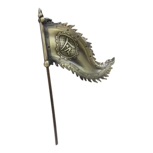 关公五令旗一整套骑马将军神像大士爷王孙大使后背插旗锌合金摆件