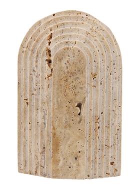 欧式简约水磨石几何摆件样板房