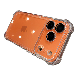 适用iphone17promax手机壳新款气囊防摔苹果17pro带镜头膜16加厚气囊15pm透明高级14Pro全包13女air男保护套