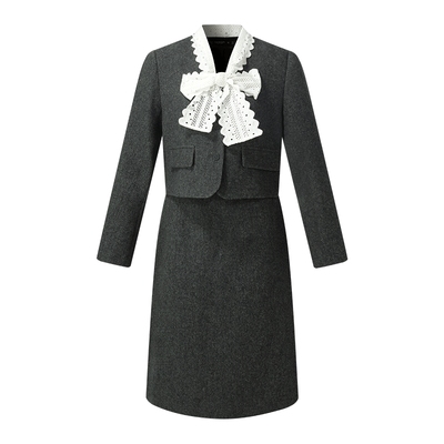 歌莉娅秋季可水洗羊毛套装两件套