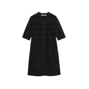 飞鸟和新酒商场同款2024夏季新款中长款立领连衣裙FZ43018004