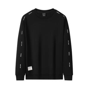 【结构拼接】卡宾340G重磅纯棉卫衣男秋款宽松圆领美式长袖上衣