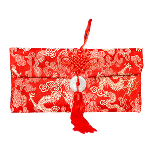 布艺丝绸锦缎特大万元结婚用超大号红包父母改口费绸缎绒布袋