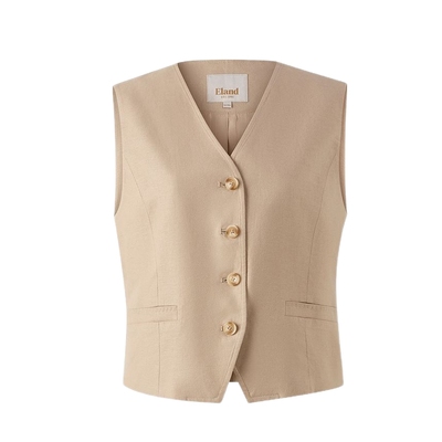ELAND马夹含亚麻无袖内搭