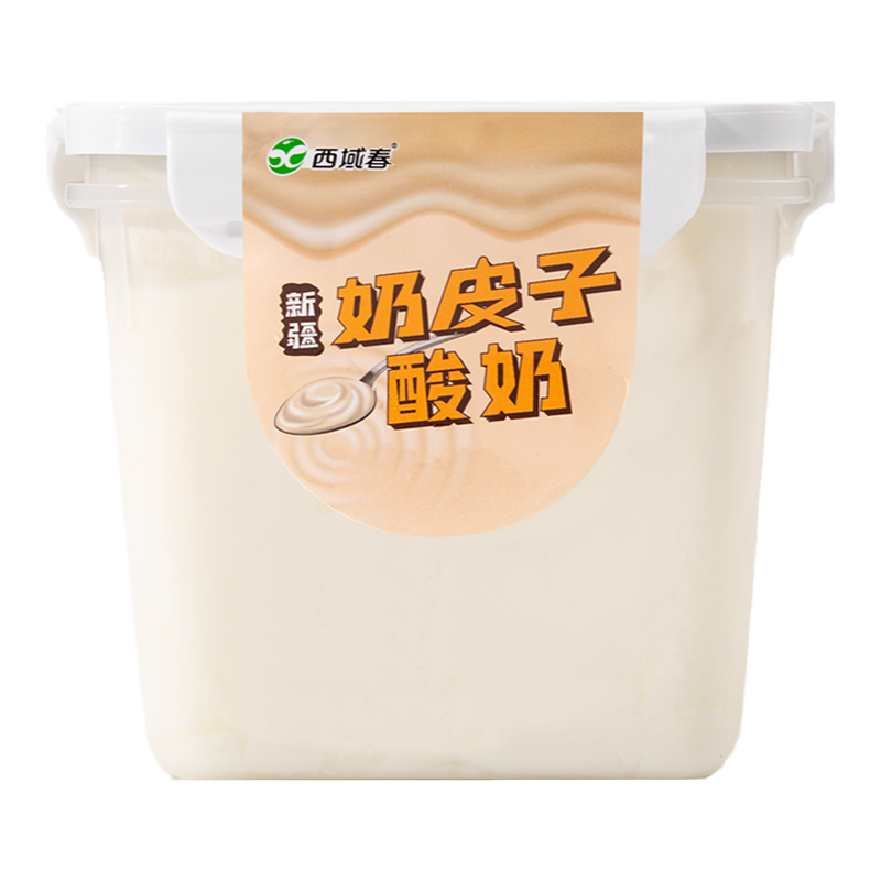 新品 新疆西域春奶皮子酸奶2斤桶装酸奶益生菌大桶水果捞酸牛奶