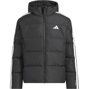 adidas阿迪达斯男子三条纹户外保暖休闲连帽羽绒服外套KC2493