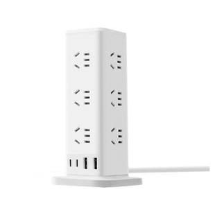 公牛立式插座多孔位塔型接线板积木插板多功能拖板魔方不倒翁插排