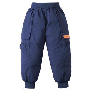 男女童儿童羽绒裤防风2025新款防水防寒宝宝东北滑雪加厚保暖棉裤