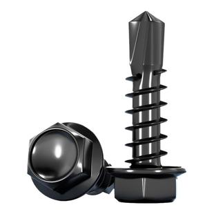 黑色410不锈钢外六角钻尾螺丝燕尾钉彩钢瓦自攻自钻钉MM4.2M4.8M5