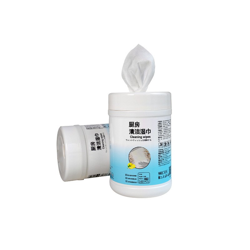 RIWAY桶装厨房清洁湿巾油烟机纸