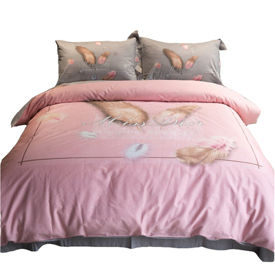 北欧小碎花铂金棉小清新全棉床上用品床单床笠220240被套纯棉四件