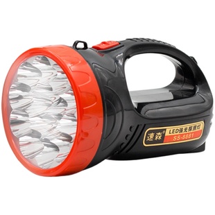 家用户外探照灯手电筒可充电远射强光探照灯手提灯电筒超亮LED灯