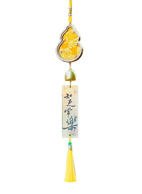 端午节木质竹编纸鸢风铃宋锦挂饰