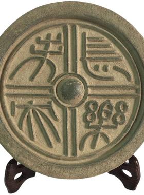 中国风复古陶瓷瓦当书房装饰摆件