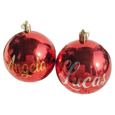 Personalized Christmas ball 定制圣诞节装饰品红色圣诞球挂饰