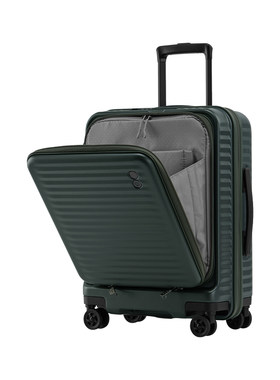 爱可乐万向轮扩容PC前开盖旅行箱
