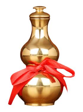 开口空心艺璇黄铜装水葫芦摆件