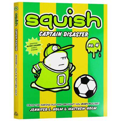 变形虫4 英文原版 Squish 4 Captain Disaster 纽约时报畅销书 英文版儿童漫画桥梁章节书 小学英语课外阅读 进口原版书籍